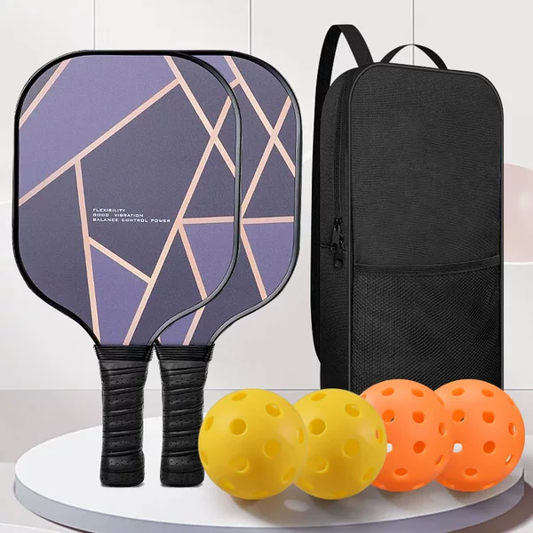Cross-Border Amazon Pickleball Racket Fiberglass High-Quality Pickleball Racket Complete Pickleball Set