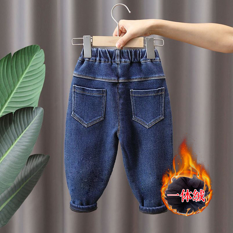 Jeans para niños más vello versátil nuevo otoño y invierno para hombres, ropa de invierno para niños, ropa de invierno para niños, pantalones para niños image 8