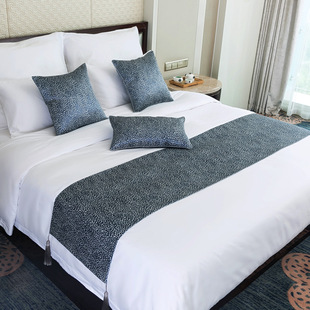 Nordic Entry Luxury Jacquard Black Leopard Spot Bed Flag Hotel Hotel Homestay Couple's Fun Room Bed End Towel Bed Cover