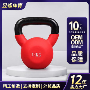 Cast Iron Kettlebell Wholesale Custom Dip Plastic Home Exercise Fitness Equipment Men's and Women's Squat Training Arm Solid Cast Iron Kettlebell