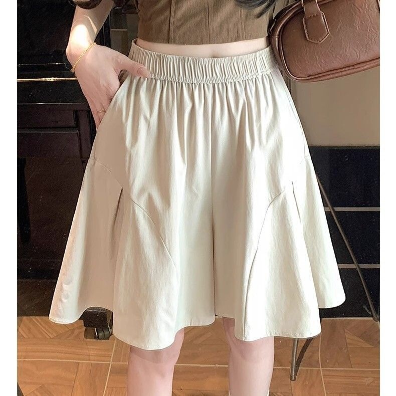 2020 New Style 1012.5kg Large Size Five-Point Pants, Single or Two-Piece Set, High-Waisted, Slimming, Summer Loose Wide-Leg Shorts for Women 2020 New Style 1012.5kg Large Size Five-Point Pants, Single or Two-Piece Set, High-Waisted, Slimming, Summer Loose Wide-Leg Shorts for Women