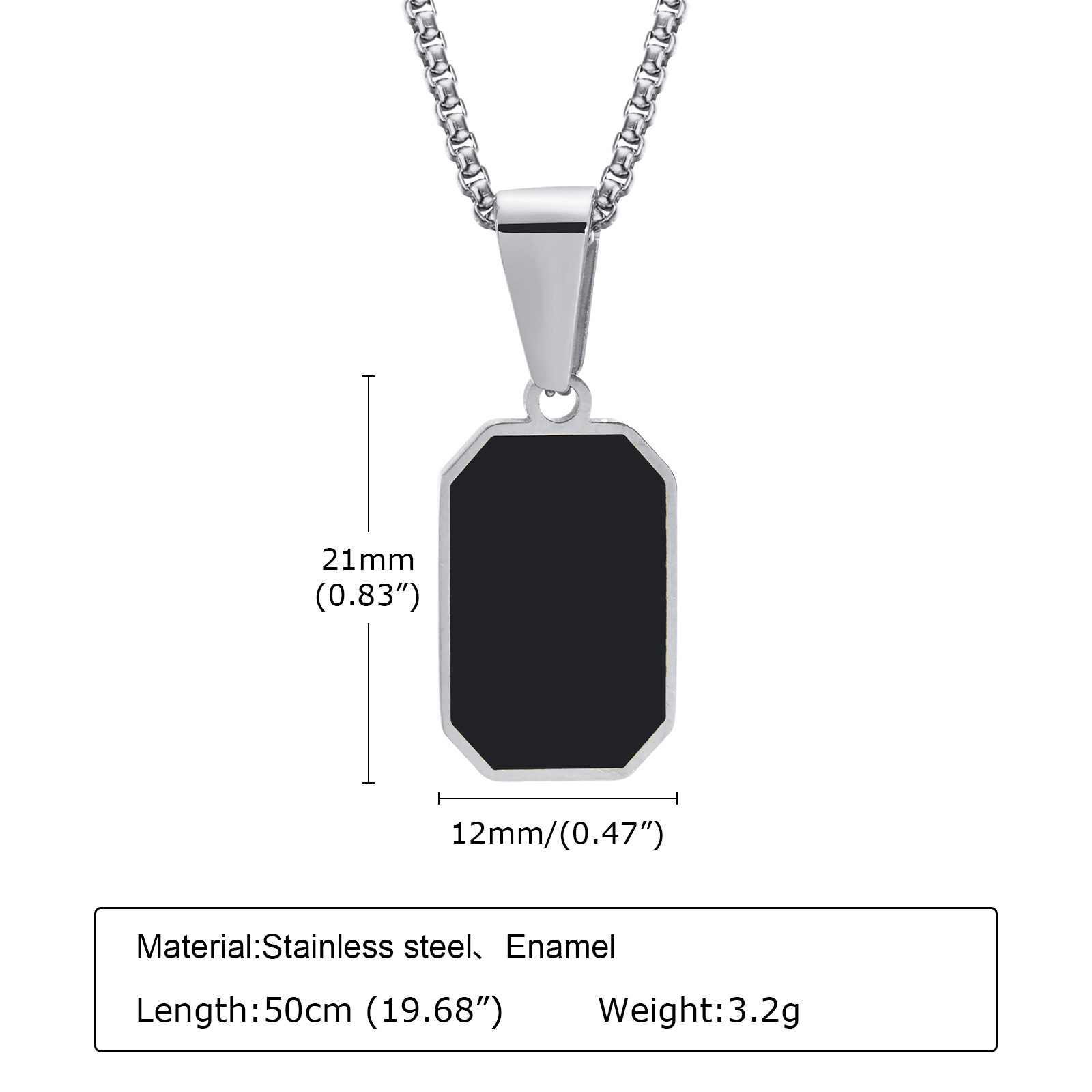 Simple Style Geometric Stainless Steel Polishing Women's Pendant Necklace display picture 2