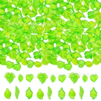 Зеленый прозрачный маленький листовой акриловый кулон аксессуары листья декоративный материал серьги браслет брелок подвеска
