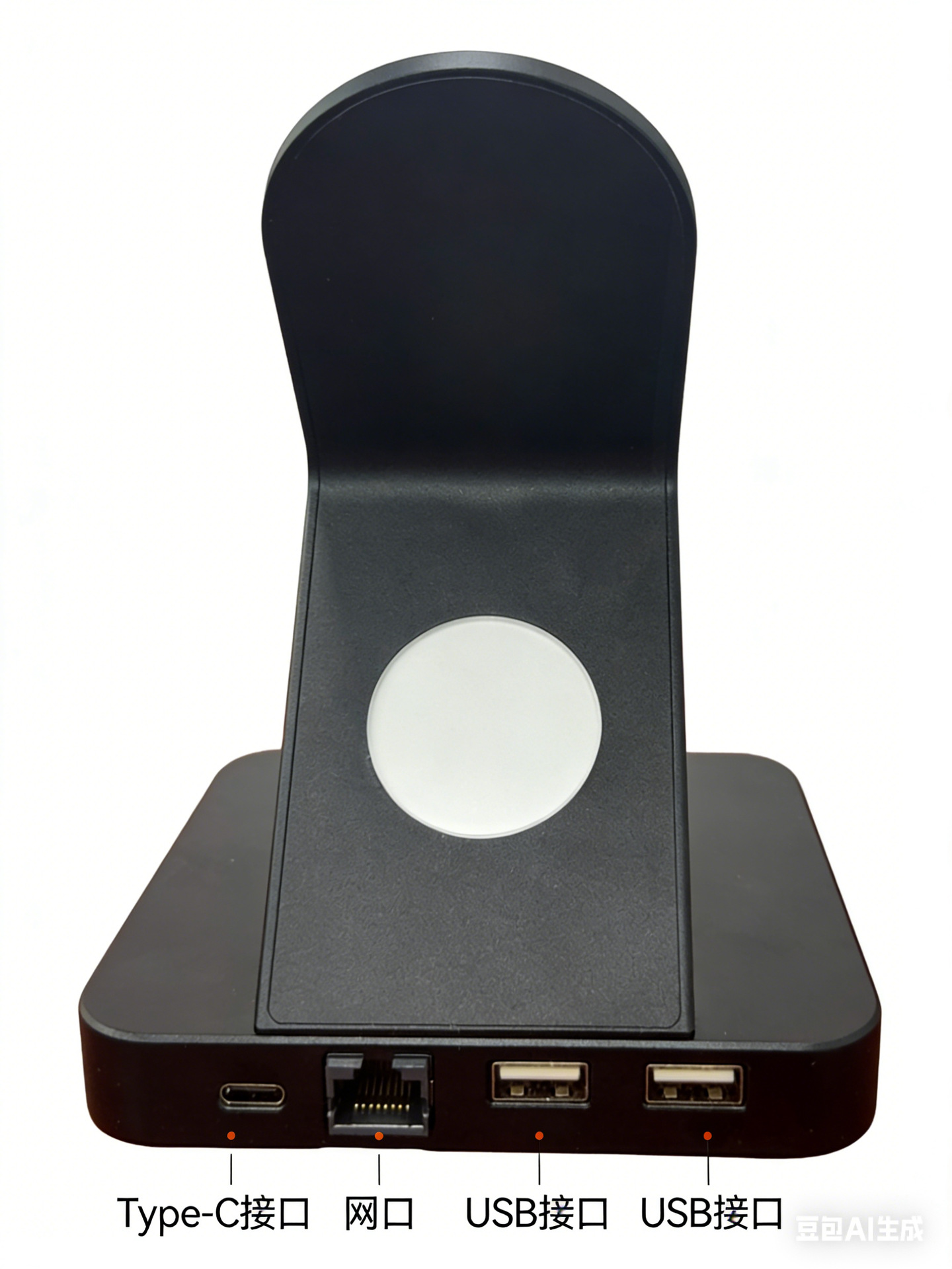 Single magnetic charging base with rj45++usb