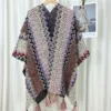 Slit cape-No. 17 pink brown 470g