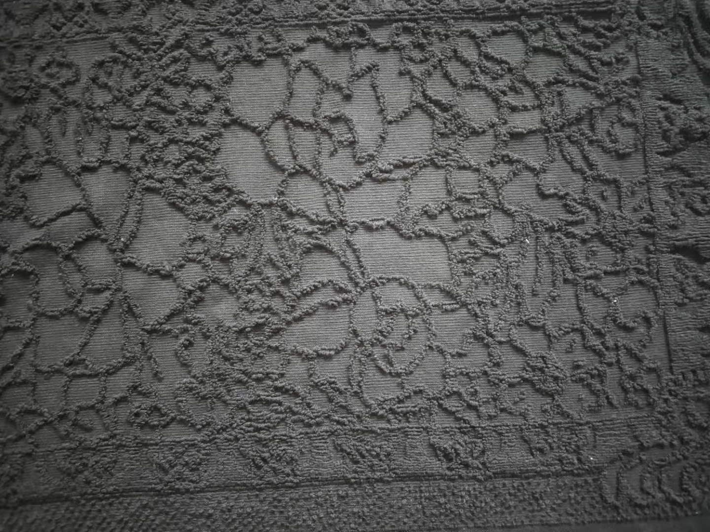 A947 New Crescent Edge Pure Cotton Jacquard Terry Black Old Shanghai Pillow Cover Retro Classic Ethnic Baotou