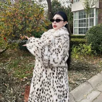 Пальто (Bobcat) серия second-hand mink, воротник пиджачного типа, тёмно-коричневый мех, размеры L–6XL
