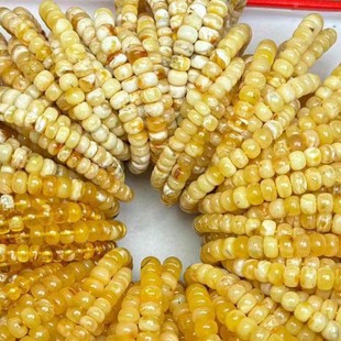 Natural raw ore beeswax Russian white flower Seiko old bracelet 7-10mm selection cost-effective