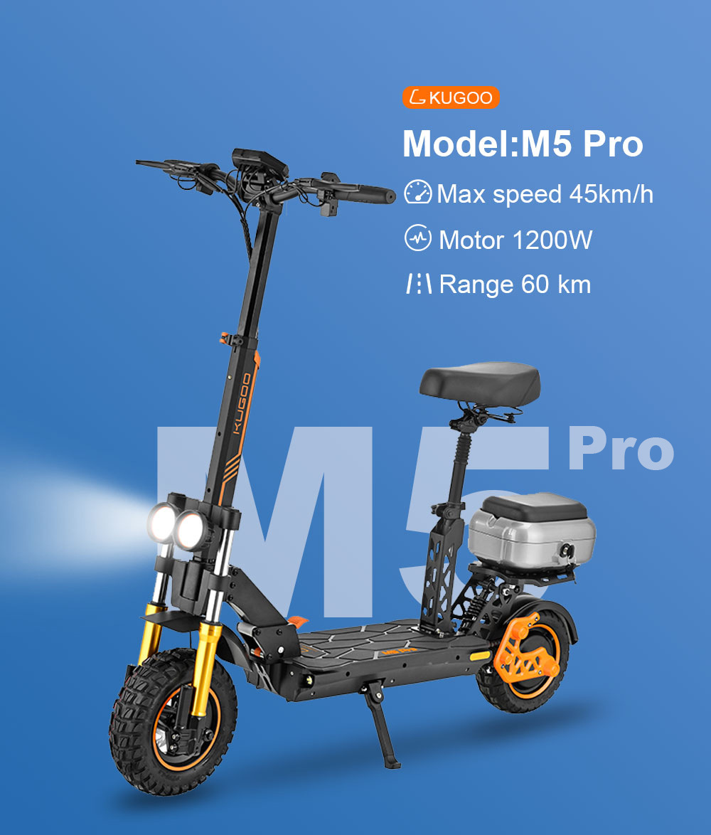 Kugoo M5 Professional 60Km Range Urban Commuting Folding Electric Scooter Adult 1200W 48V 45