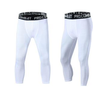 Spot Ball Sports Quick-Drying Fitness Yoga Running Tight Breathable Compression Men's Cropped Pants