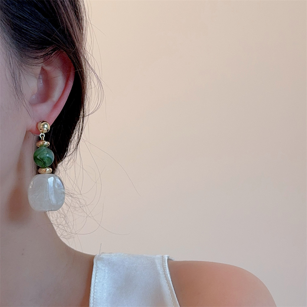 12g Weight 925 Sterling Silver Ear Needle Material Drop Earrings Classification 1 Pair Quantity Date Occasion Alloy, Resin Material Geometric, Water Droplets Pattern All Seasons Season Women's Gender Plating Design Modern Style, Simple Style Style 1 Pair Modern Style Simple Style Geometric Water Droplets Plating Alloy Resin Drop Earrings 7
