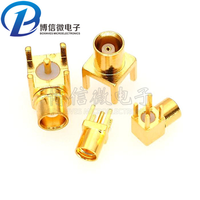 MCX-KE MCX-KWE 母座弯头直脚母头 MMCX-KWE四脚公头 焊PCB板插座
