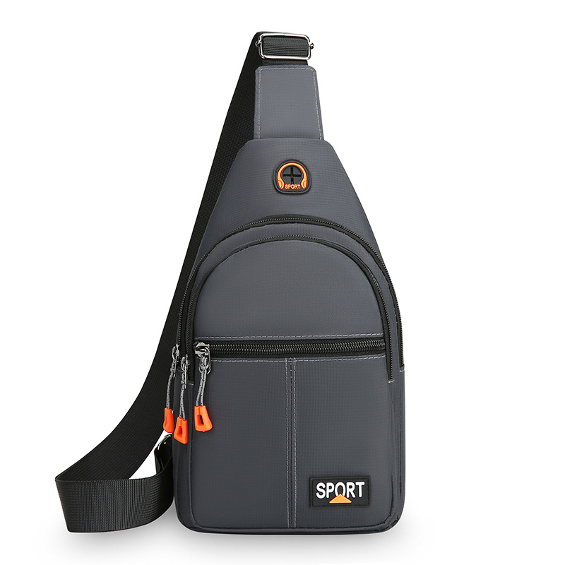 Bolsa de hombro simple ocio de gran capacidad, agujero de auriculares de almacenamiento multicapa, bolso de pecho portátil, bolso de transporte deportivo al aire libre