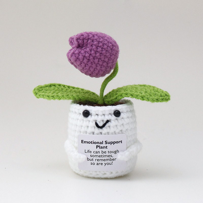 튤립 단꽃 보라색 08 새싹 녹색 잎 48호 68 표백 화분