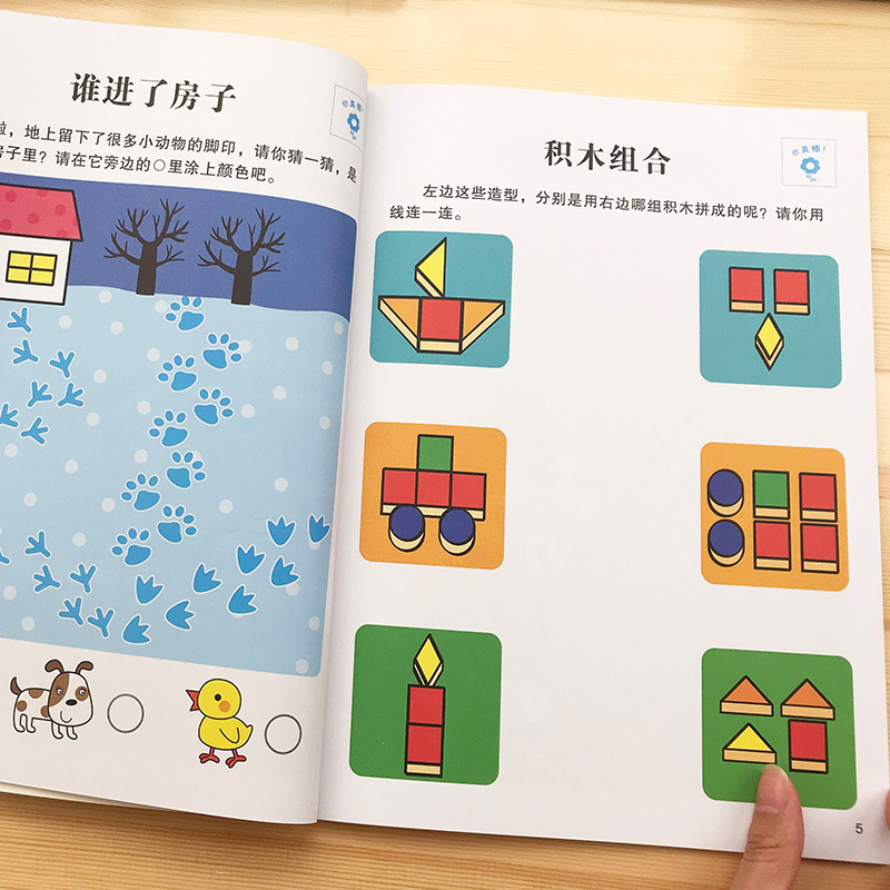 子供の全脳思考トレーニング教育用小紅花早期教育ゲームブック 3-4-5-6歳の赤ちゃんの左脳と右脳の発達