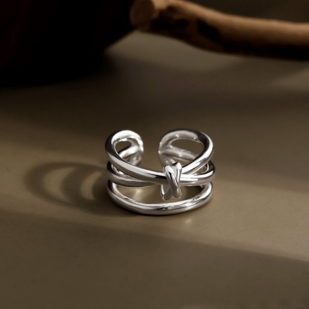 Fashion Round Sterling Silver Plating Inlay Gem Rings 1 Piece