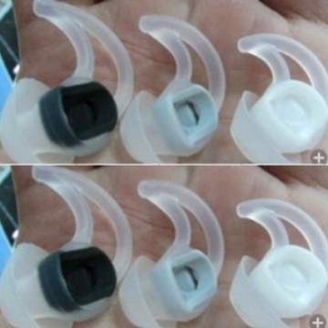 Aplicable a QC30 silicona QC20 IE2 IE3 tiburón ala deportes silicona gris negro IE IE3, etc.