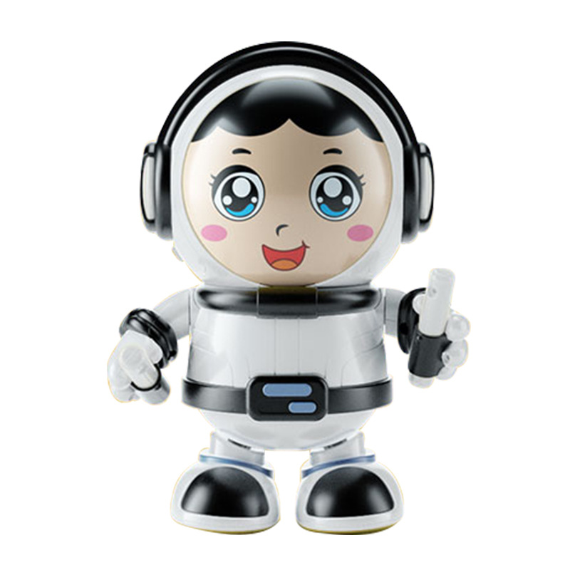 Nuevo baile eléctrico Spaceman pequeño pato lindo música baile ligero columpio muñeca eléctrica juguetes educativos para niños
