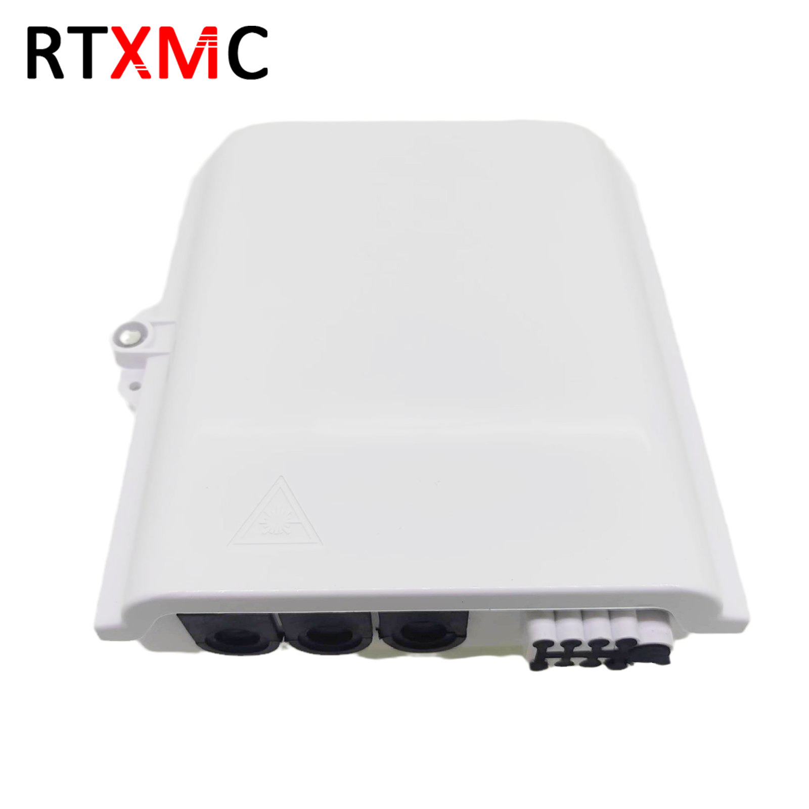 分纤箱白色1分8分纤箱卡法兰室内室外8芯分路器箱抱杆式分光