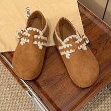 一脚蹬博肯全包勃肯鞋女鞋2025秋冬季新款厚底增高两穿单鞋豆豆鞋