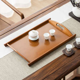 ZJ05日式托盘长方形竹木质家用客厅放茶水杯盘饺子面包早餐水果咖