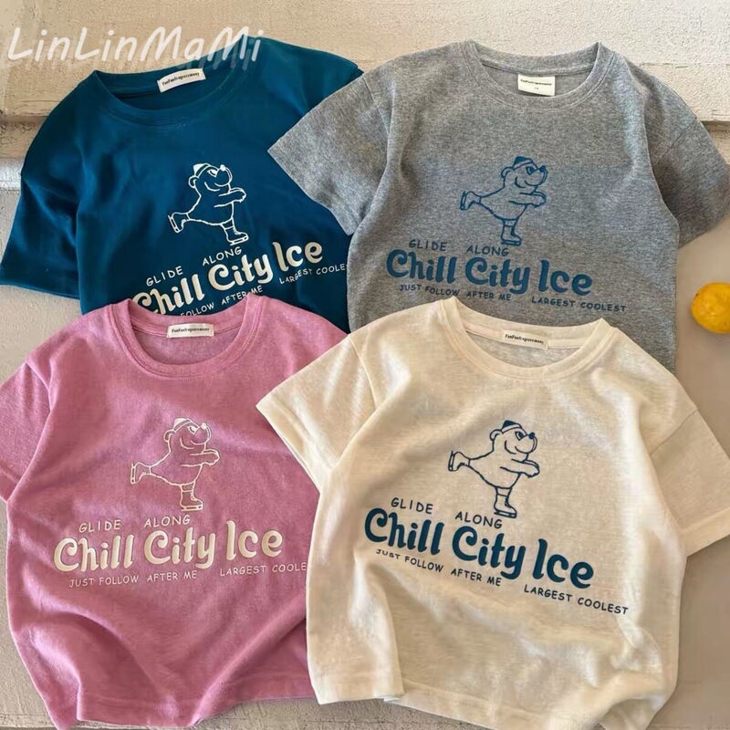 Cross-Border Children's Short-Sleeve 2026 Summer New Style Japanese Cartoon Print T-Shirt for Boys and Girls, Loose-Fitting Base Half-Sleeve T-Shirt for Babies