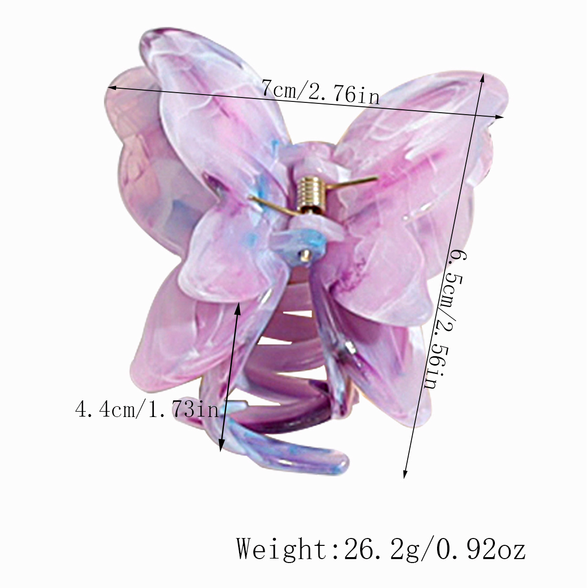 46g Weight Women's Simple Style Classic Style Butterfly Plastic Resin Butterfly Hair Claws