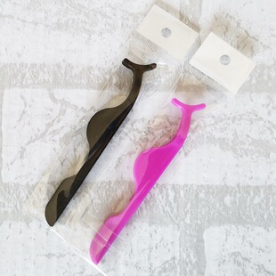 Plastic multi-function false eyelash auxiliary loading and unloading tweezers wearing clip grafting eye eyelash curler independent packaging