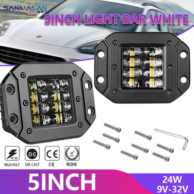 5 inch recessed work light 24W Wrangler A- pillar spotlight spotlight super bright LED truck truck fog light