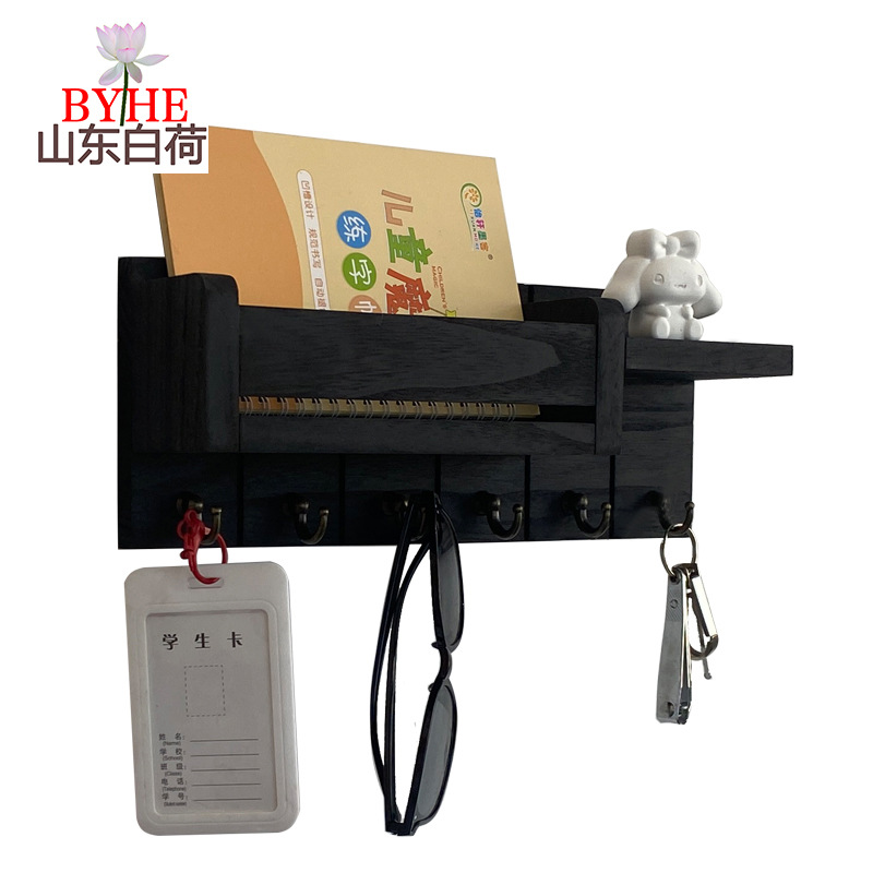 Amazon sala de estar colgante de madera pared colgante de pared estante de almacenamiento colgante de llaves de puerta de entrada marco de madera