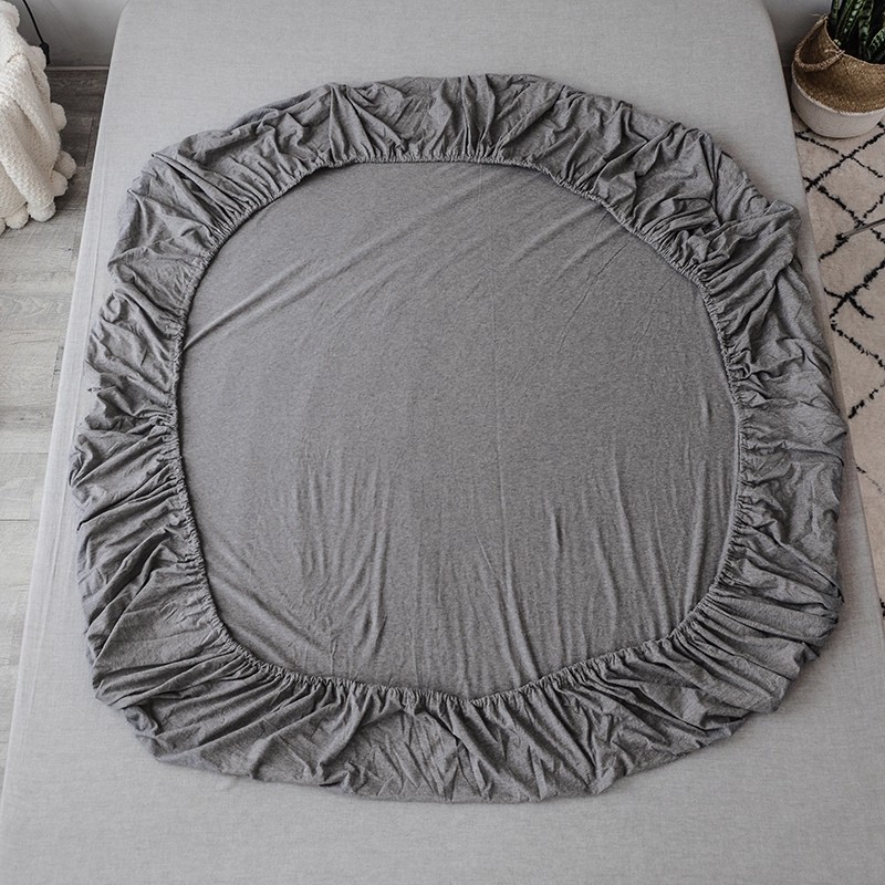 Cama de cama de algodón sin impresión de una sola pieza de tejido Tianzhu algodón Simmons sábanas de algodón antideslizantes fijas colchón cubierta protectora image 3