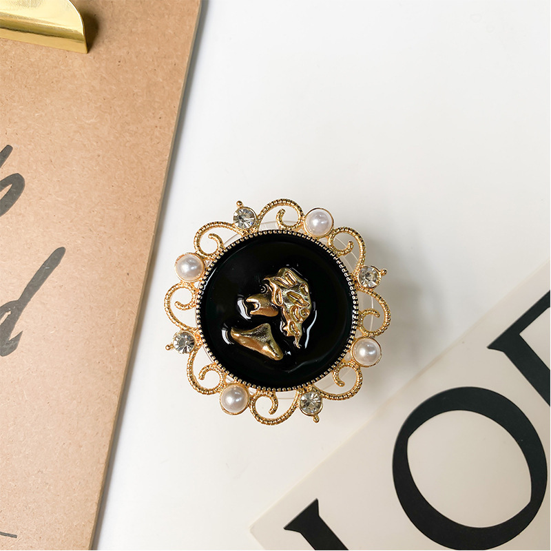 Handy-Airbag galvanisierter Schönheitskopf neuer kreativer und skalierbarer Desktop-Lazy-Back-Aufkleber Fingerringschnalle_voghion.com