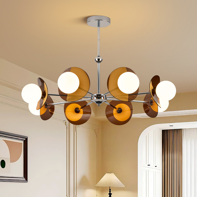 Memphis Chandelier Living Room Medieval Lamp Bauhaus Colorful Acrylic Retro Bedroom Study Glass Lamp L138 Memphis Chandelier Living Room Medieval Lamp Bauhaus Colorful Acrylic Retro Bedroom Study Glass Lamp L138