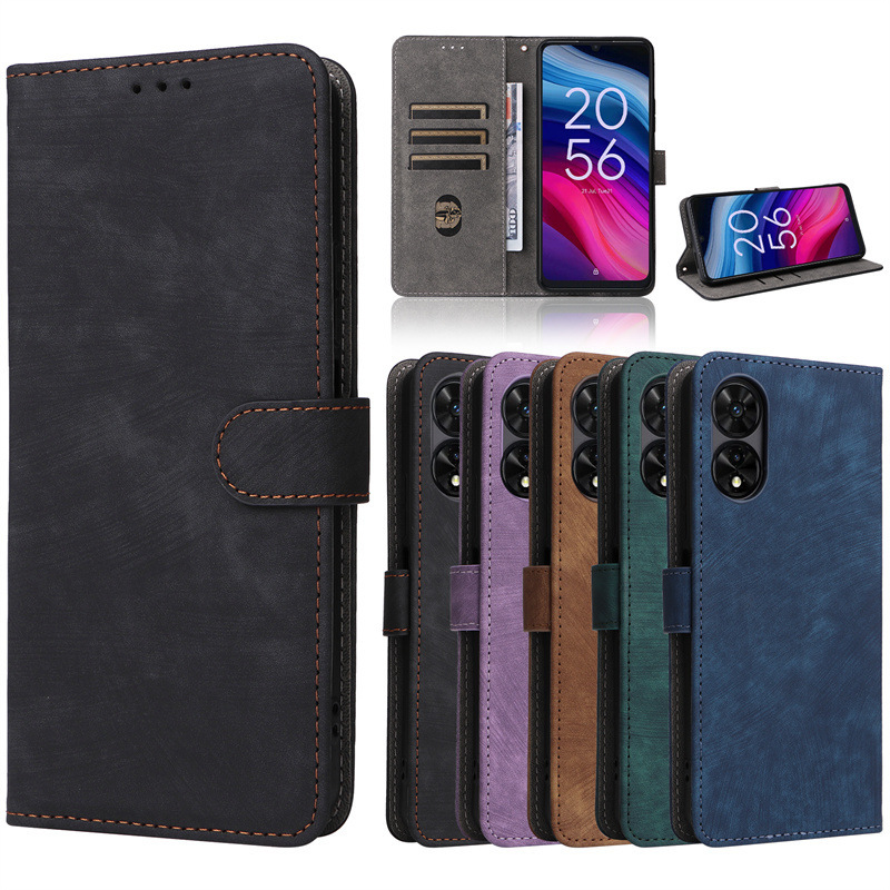 For TCL 505 mobile phone case T509K/T5094 mobile phone leather case card holder lanyard protective case multi-function