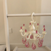 韩风晾衣夹少女心ins水晶吊灯装饰晾衣架造型网红复古学生架卧室