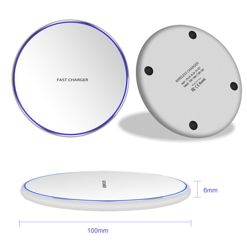 20W雰囲気照明付きデスクトップワイヤレス充電器、AppleとHuaweiの携帯電話に適した、センサー付き円形ワイヤレス充電器の卸売|undefined
