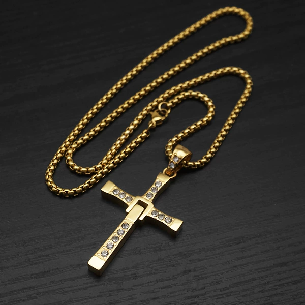 Golden trumpet with 60cm square pearl chain