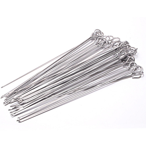 Zibo's same style BBQ stainless steel twist skewers square skewers household outdoor flat skewers barbecue needle mutton skewers kebabs