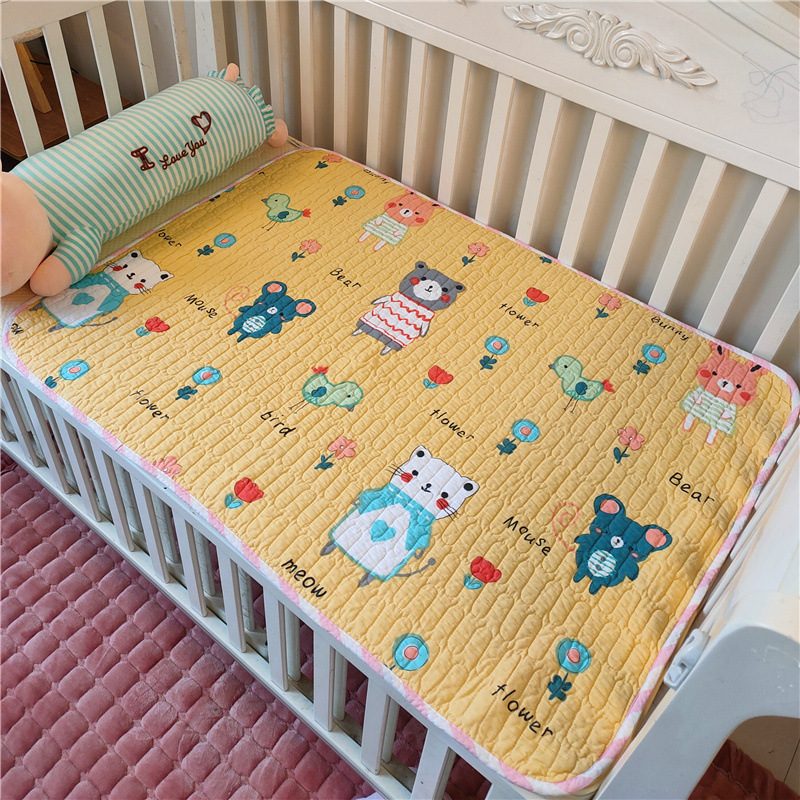 baby sheet pure cotton Cotton clip Middleton Quilted pad Newborn Mattress Menstrual nursing Mat Sleeping pad