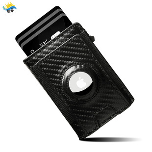 Suitable for AirTag Leather Card Case Apple Locator Card Case Multi-Card Position Credit Card Case Cross-Border Trendy Card Case