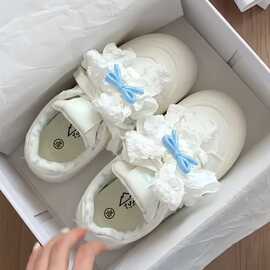 校园风鞋子白月光帆布小白鞋女2025新款学生百搭配裙子厚底潮板鞋