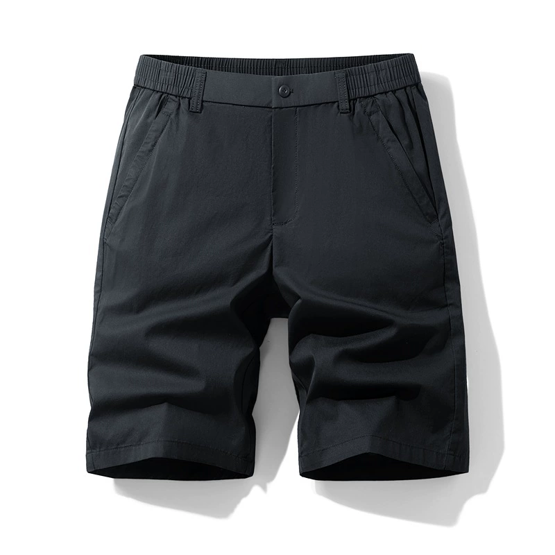 2025 хлопок повседневный легкий бизнес модные шорты для мужчин летом тонкий средний возраст большие брюки свободные
