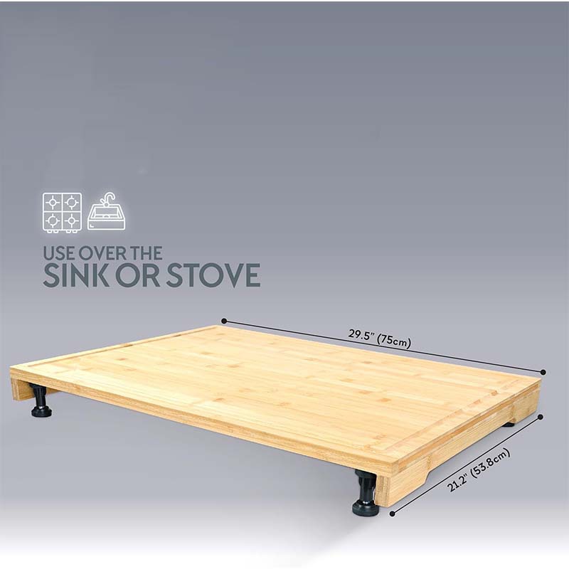 Cubierta de horno de nuevo producto transfronterizo cubierta de horno de tabla de corte de bambú adecuada para panel de horno de camping car