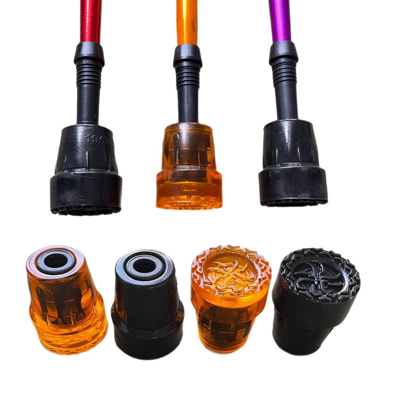 登山杖脚垫胶套配件防滑耐磨拐杖橡胶套装底垫杖尖保护脚套11/12