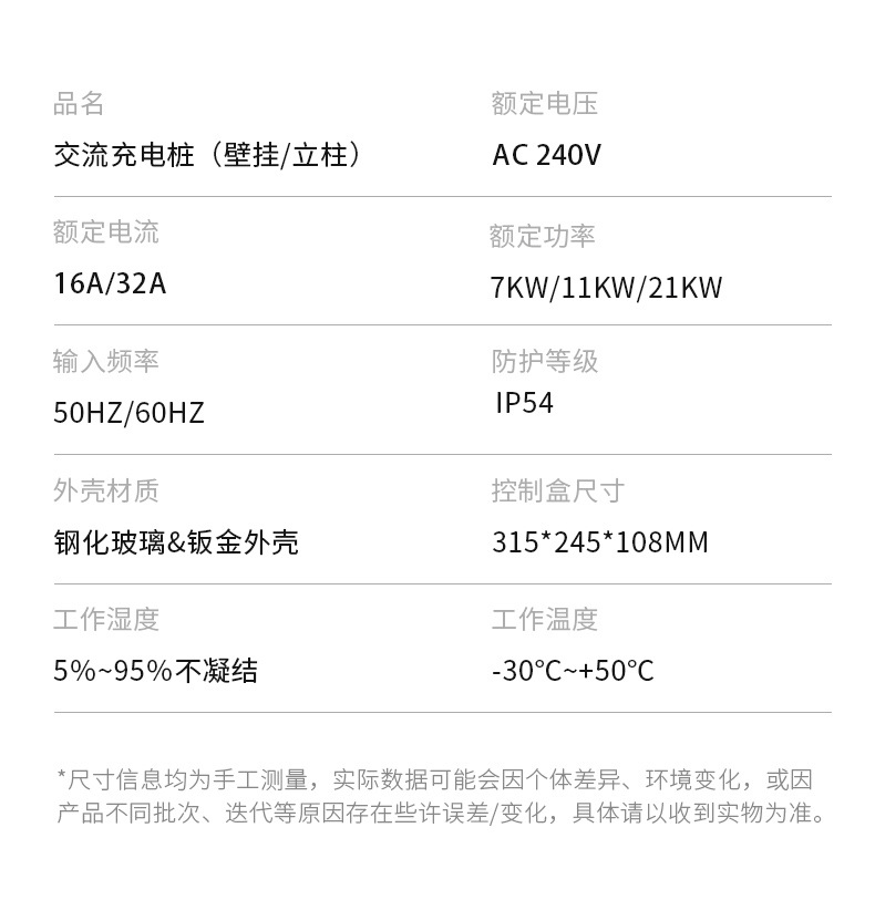 European Standard 22Kw Ac Charging Station Type2 New Energy Vehicle Charging Gun with Intelligent Safety Protection