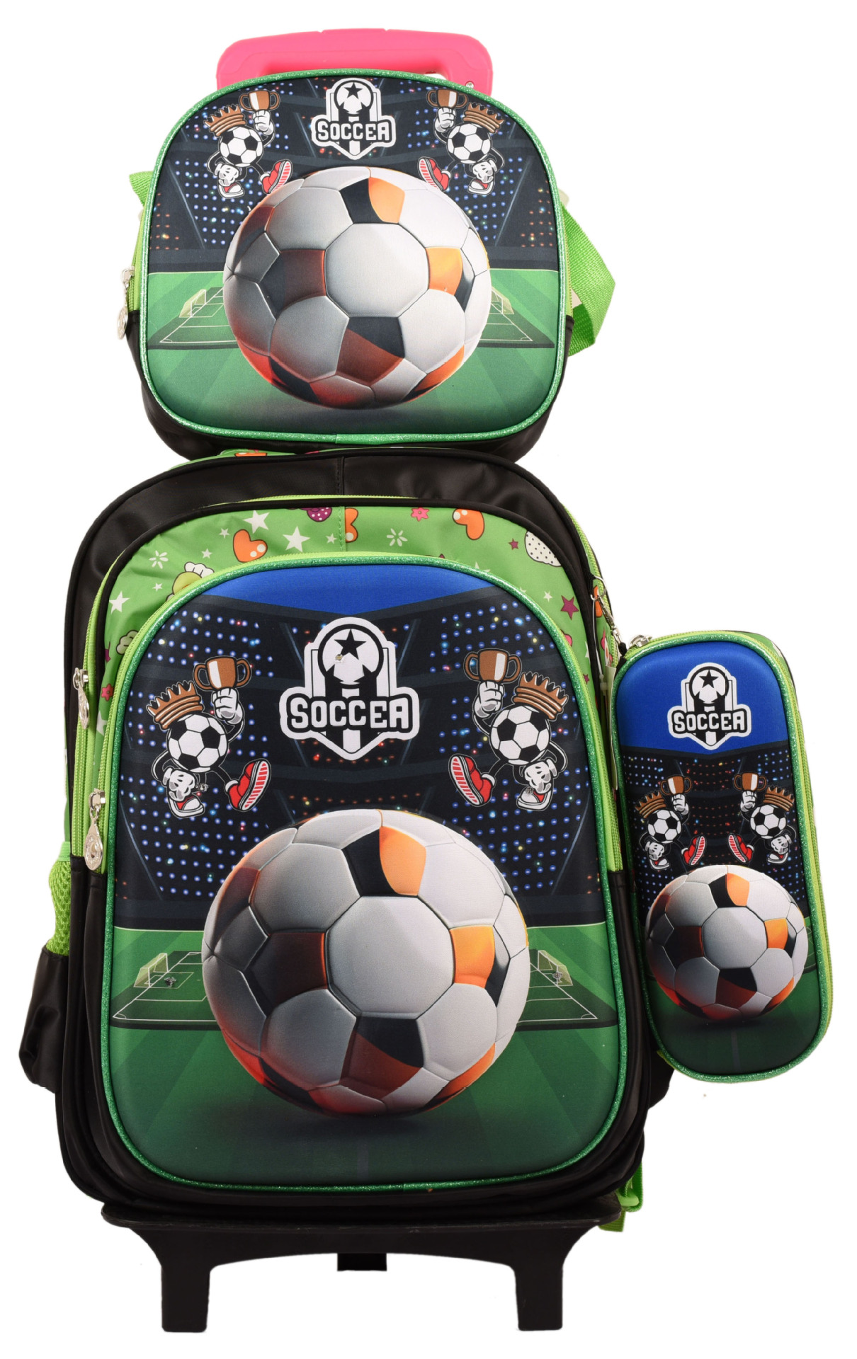 Mochila escolar fábrica 3D traje de tres piezas Shaodong escuela primaria al por mayor mochila de tres piezas de hombro de dibujos animados con protección de la columna