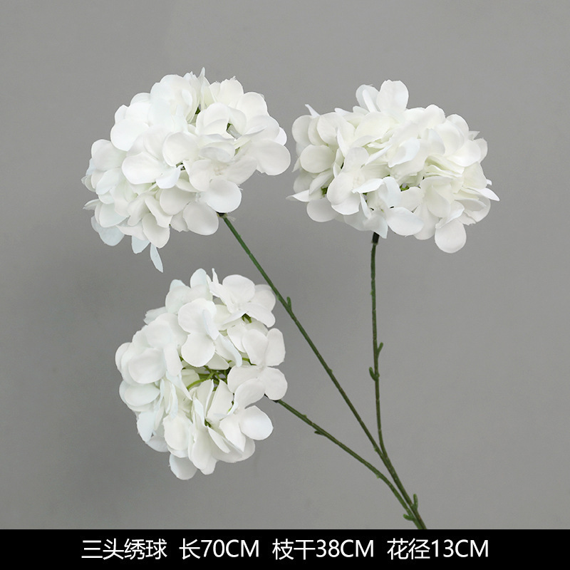 白い造花シーンアレンジメント花の造花ブーケ装飾造花造園アジサイシルクフラワー装飾花|undefined
