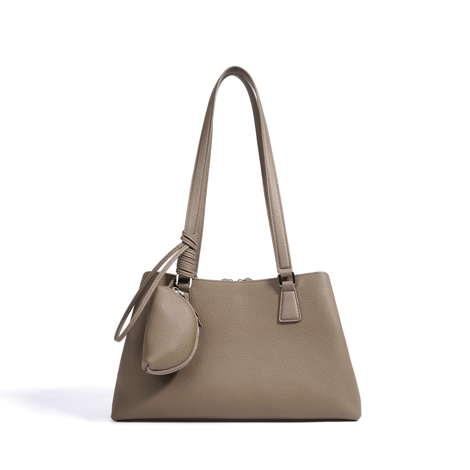 Bolso Bandolera de Cuero de Piel de Vaca de Primera Capa Suave con Cremallera para Mujer image 8