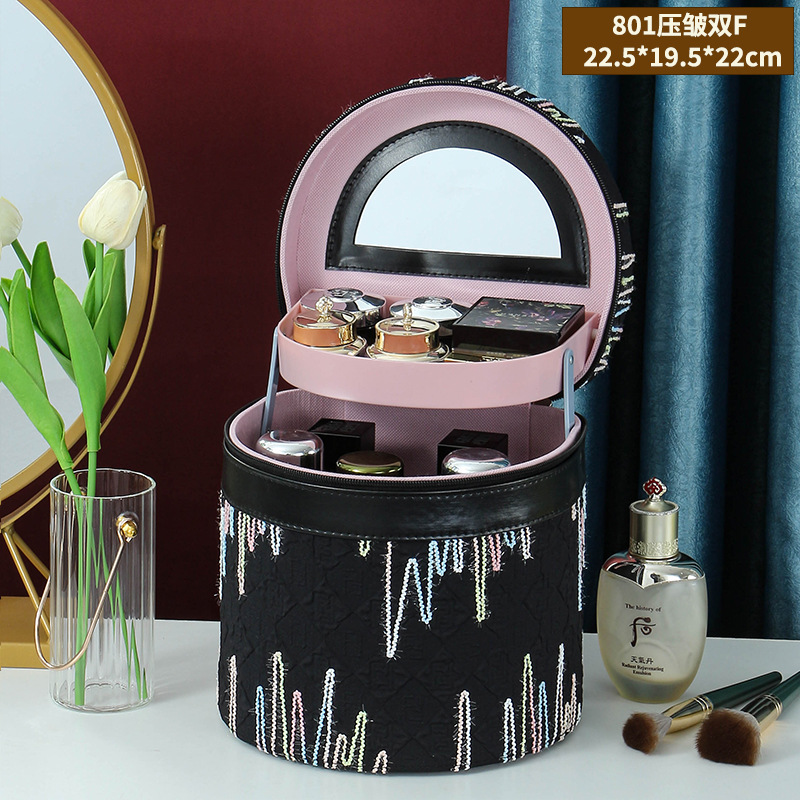 801 Cubo arrugado con caja interior-negro