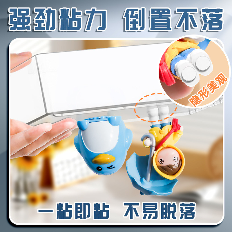 Cinta de doble cara que no deja marcas, pared fija de alta viscosidad, nano dispensador, pareado, pared que no deja marcas, boda, carácter feliz, adhesivo transparente